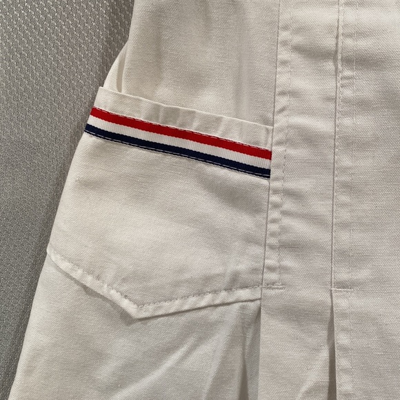 Vintage Gator of Florida White w blue/red stripes w pockets Tennis Skort - Picture 2 of 13